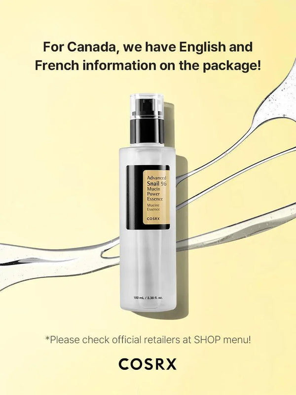 COSRX Snail Mucin 96% Power Repairing Essence 3.38 fl.oz 100ml
