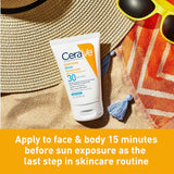 CeraVe Hydrating Sheer Sunscreen SPF 30 for Face and Body
